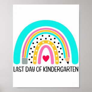 Dag van School Shirt Kleuterschool Grappige Cadeau Poster