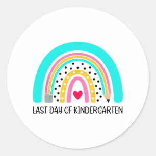 Dag van School Shirt Kleuterschool Grappige Cadeau Ronde Sticker