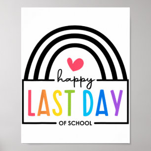 Dag van School Shirt School Afstuderen Cadeaus voo Poster