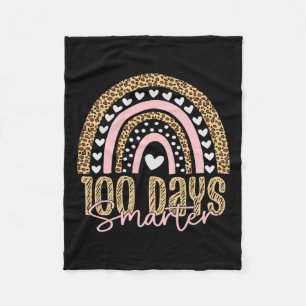 Dag van schoolleraar 100 dagen regenboog luipaard fleece deken