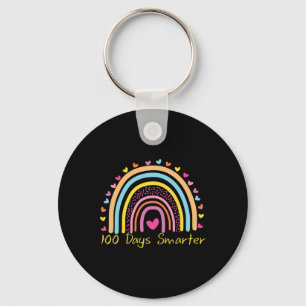 Dag van schoolleraar 100 dagen slimmere regenboog sleutelhanger