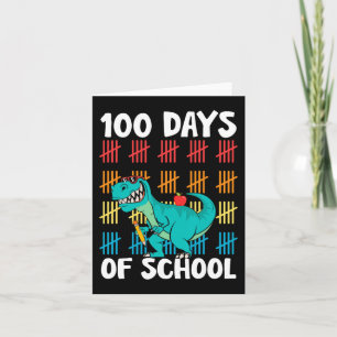 Dag van schoolleraren Kinder jongens Dino Happy 10 Kaart