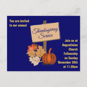 DAG VAN THANKSGIVING Kerkdienst Uitnodiging