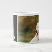 Dag van vaders Beste hond Pap Oog Foto Extra Grote Beker (Voorkant)