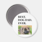 Dag van vaders Beste hond Pap Oog Foto Magneet (Voorkant / Achterkant)