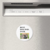 Dag van vaders Beste hond Pap Oog Foto Magneet (Insitu (Vaatwasser))