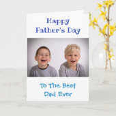 Dag van vaders Pap Wereld beste Kinder foto ooit Kaart (Gele Bloem)