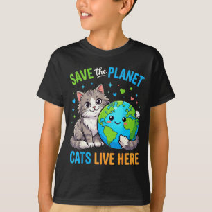 Dag vande aarde vrouwen mannen sparen de planeet k t-shirt