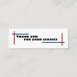 Dag vieren/Bedankt voor je service Mini Visitekaartje