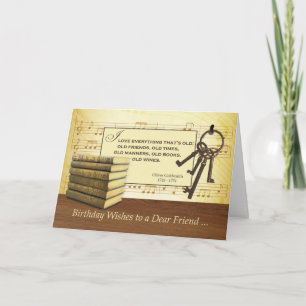 Dag voor een oude vriend, grappige  boeken en K Kaart