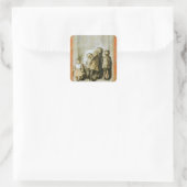 Dag voor Kerstmis Vierkante Sticker (Tas)