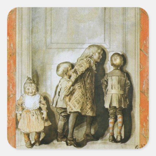 Dag voor Kerstmis Vierkante Sticker (Voorkant)