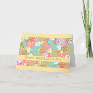 Dag voor tante, Colorful Leaves op Geel Kaart