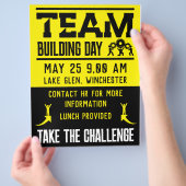 Dag voor teambuilding voor bedrijven flyer (Hand)