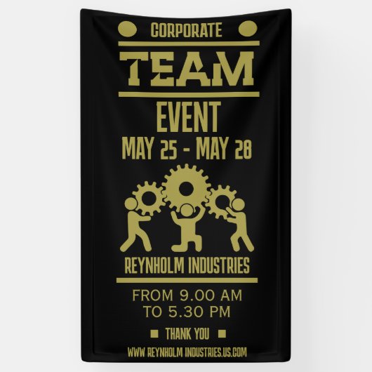 Dag voor teambuilding voor bedrijven spandoek (Verticaal)