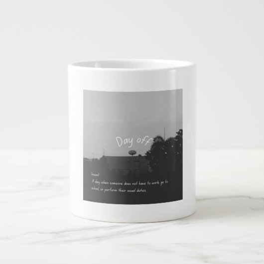 Dag vrij ☕️ extra grote beker (Voorkant)