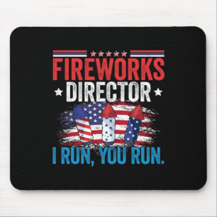 Dag Vuurwerk Directeur Ik Ren Je Ren 4th Juli Muismat