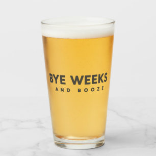 Dag weken en Booze Pint Glass Glas
