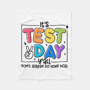 Dag Y'all Rock De Test 1 2 3 Motivatie Fleece Deken