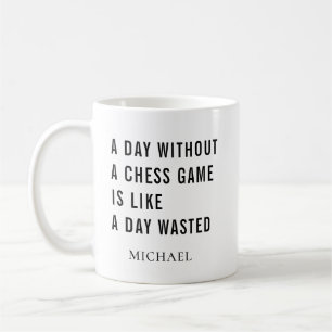 Dag zonder een Chess Game Persoonlijke Koffie-Mok Koffiemok