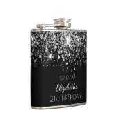 Dag zwarte zilverglitter heupfles (Rechts)