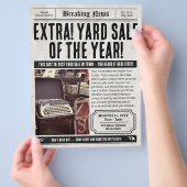 Dagblad Event Flyer | Retro Community Yard verkoop (Hand)