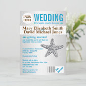 Dagblad PERSONALIZE van het strand van Starfish Kaart (Staand voorkant)