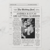 Dagblad Uitnodiging bruiloft Foto Tijdlijn (Voorkant / Achterkant)