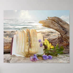 dagblad van het dagblad " strand driftwood " poster