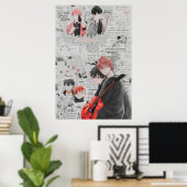 Dagboek gegeven animme poster (Thuiskantoor)