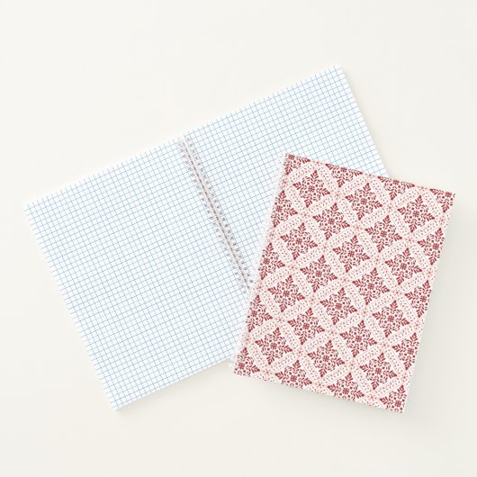 Dagboek met rood en roze ontwerp notitieboek (Binnen)