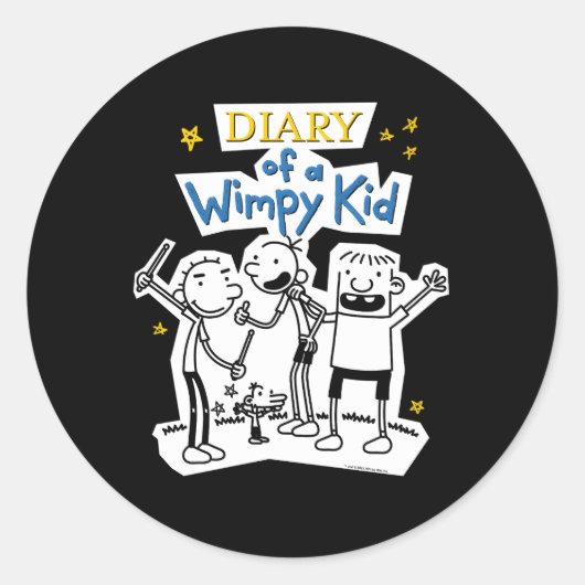 Dagboek van een Wimpy Ronde Sticker (Voorkant)