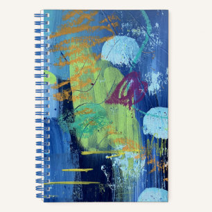 Dagboeknotitieboek in ontwerp van onderwatergrot notitieboek