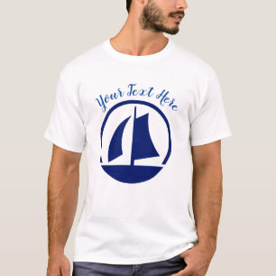 Dagboot Monogram of Naam Aangepast T-shirt