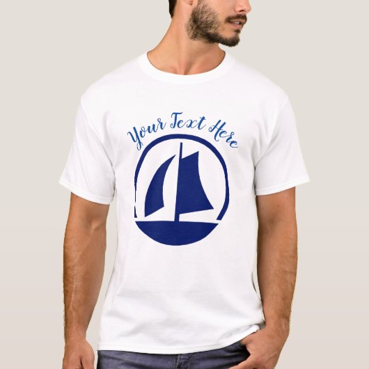 Dagboot Monogram of Naam Aangepast T-shirt (Voorkant)
