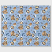 Dagboot Teddy Bears Wrappapier Cadeaupapier (Vlak)
