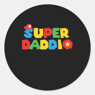 Dagcadeau voor papa cadeau van zoon dochter Kinder Ronde Sticker