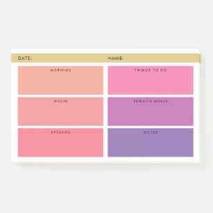Dagdager in tinten roze en paars post-it® notes