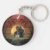 Dagdromen Cool Cat's Tropical Escape Round Sleutelhanger (Achterkant)