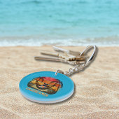 Dagdromen Cool Cat's Tropical Escape Round Sleutelhanger