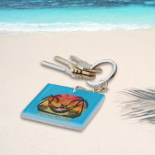 Dagdromen Cool Cat's Tropical Escape Square Sleutelhanger