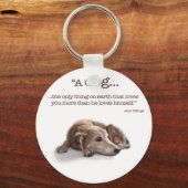 Dagdromen Dog Illustratie Sleutelhanger (Voorkant)