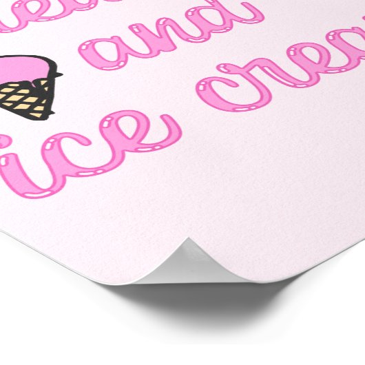 Dagdromen en ijsklokken - Fun Summer Quote Poster (Hoek)