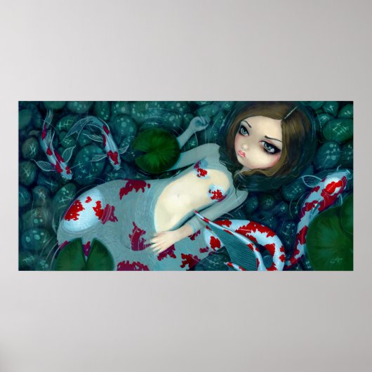Dagdromen Koi Mermaid fantasy Art Print (Voorkant)