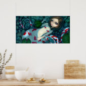 Dagdromen Koi Mermaid fantasy Art Print (Keuken)