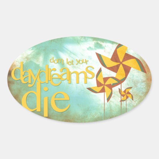 dagdromen ovale sticker (Voorkant)