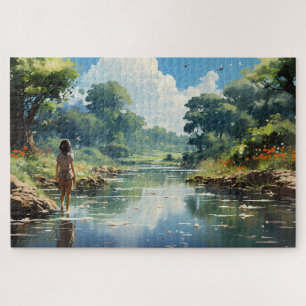 Dagdromen over de wereld buiten legpuzzel