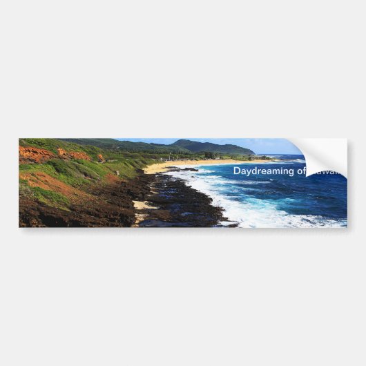 Dagdromen van Hawaii Bumpersticker (Voorkant)