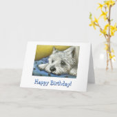 Dagdromen Westie Kaart (Gele Bloem)