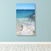 Dagdromen - Witte zeilboot - Canvas (Insitu (Houten vloer))